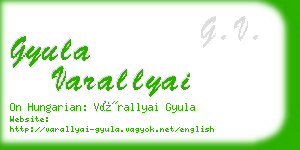 gyula varallyai business card